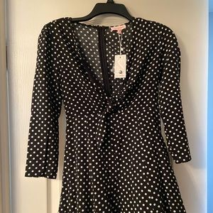 Black & White polka dot romper